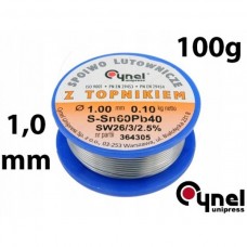 Cynel Unipress Fludor 1.0 mm, 100 g, sn60pb40..